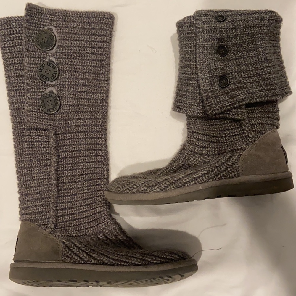 UGG Classic Cardy Button detailed knit boots